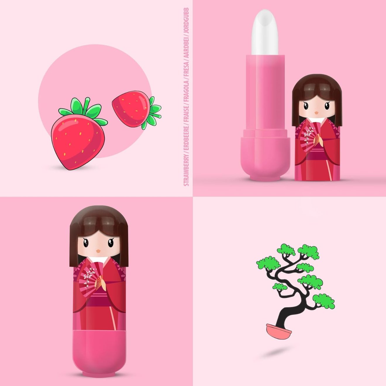 Dolly Lip Balm Set - 24pcs