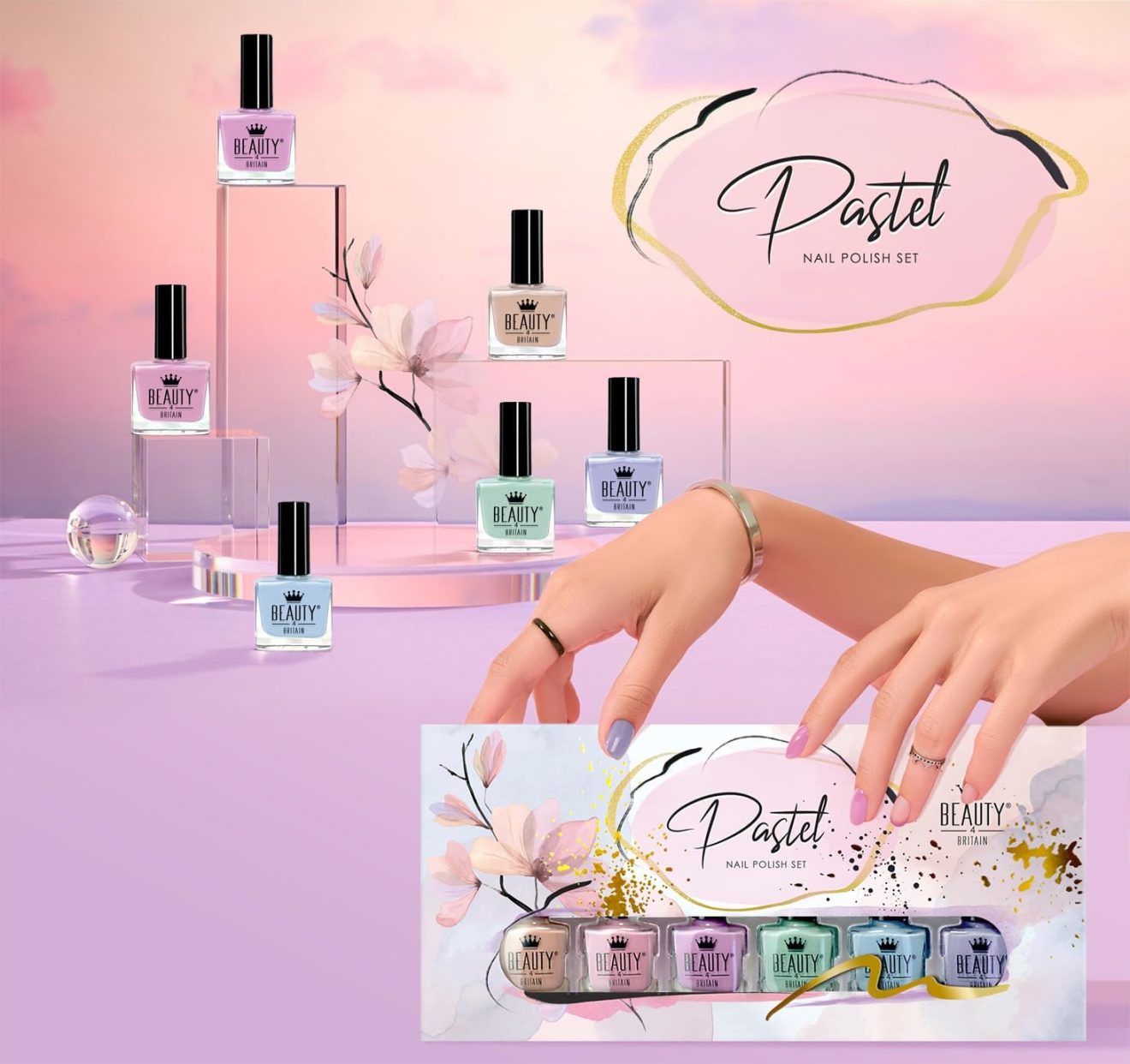 Beauty4Britain Pastel Collection Nail Polish Set