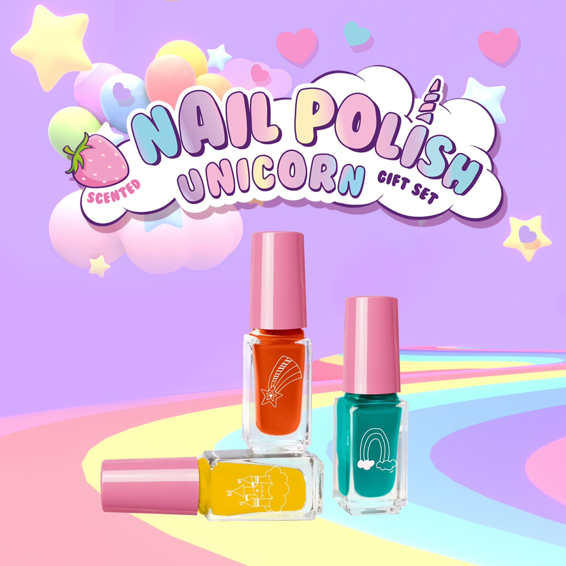 Unicorn Water Based Nail Polish Set
