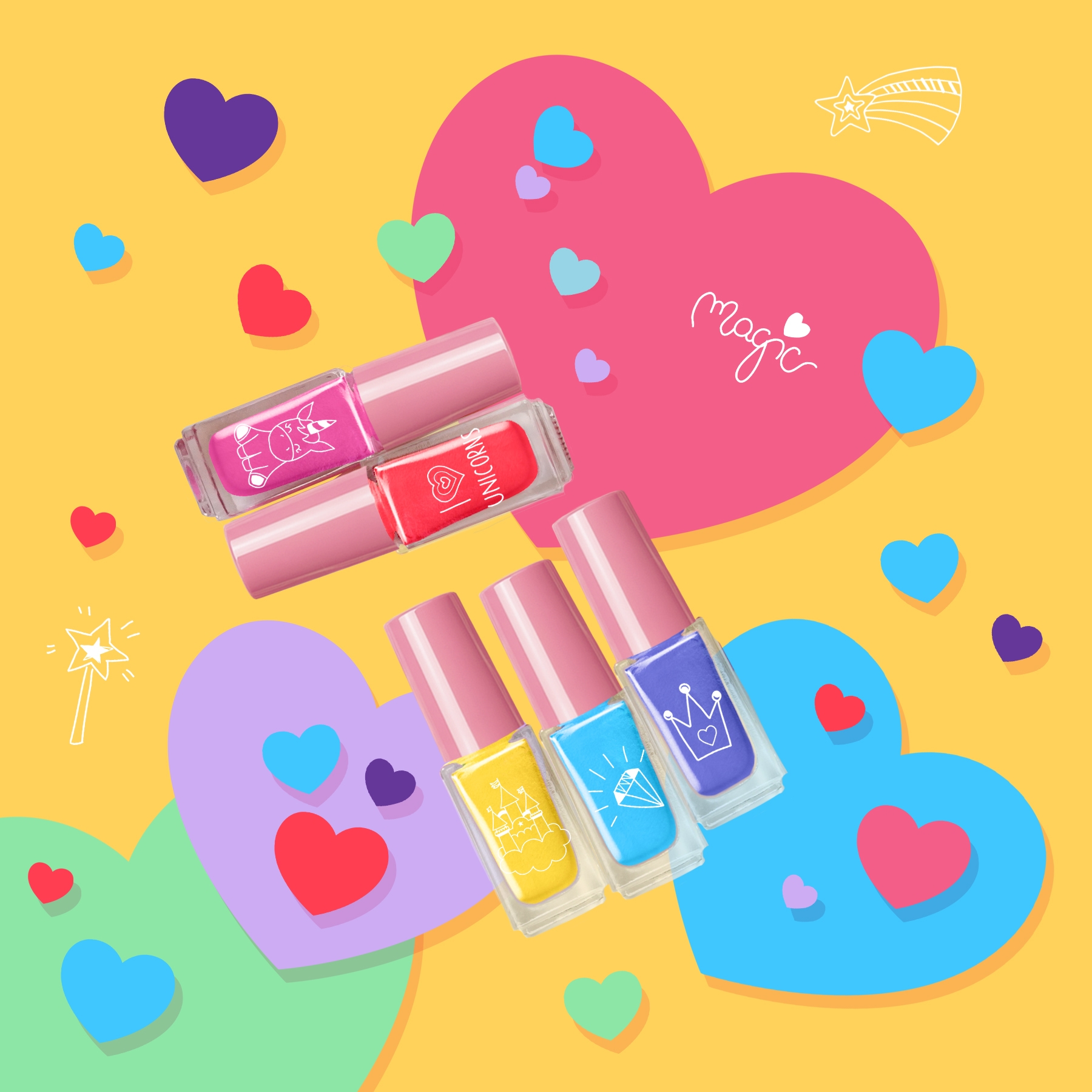 Unicorn Water Based Nail Polish Set