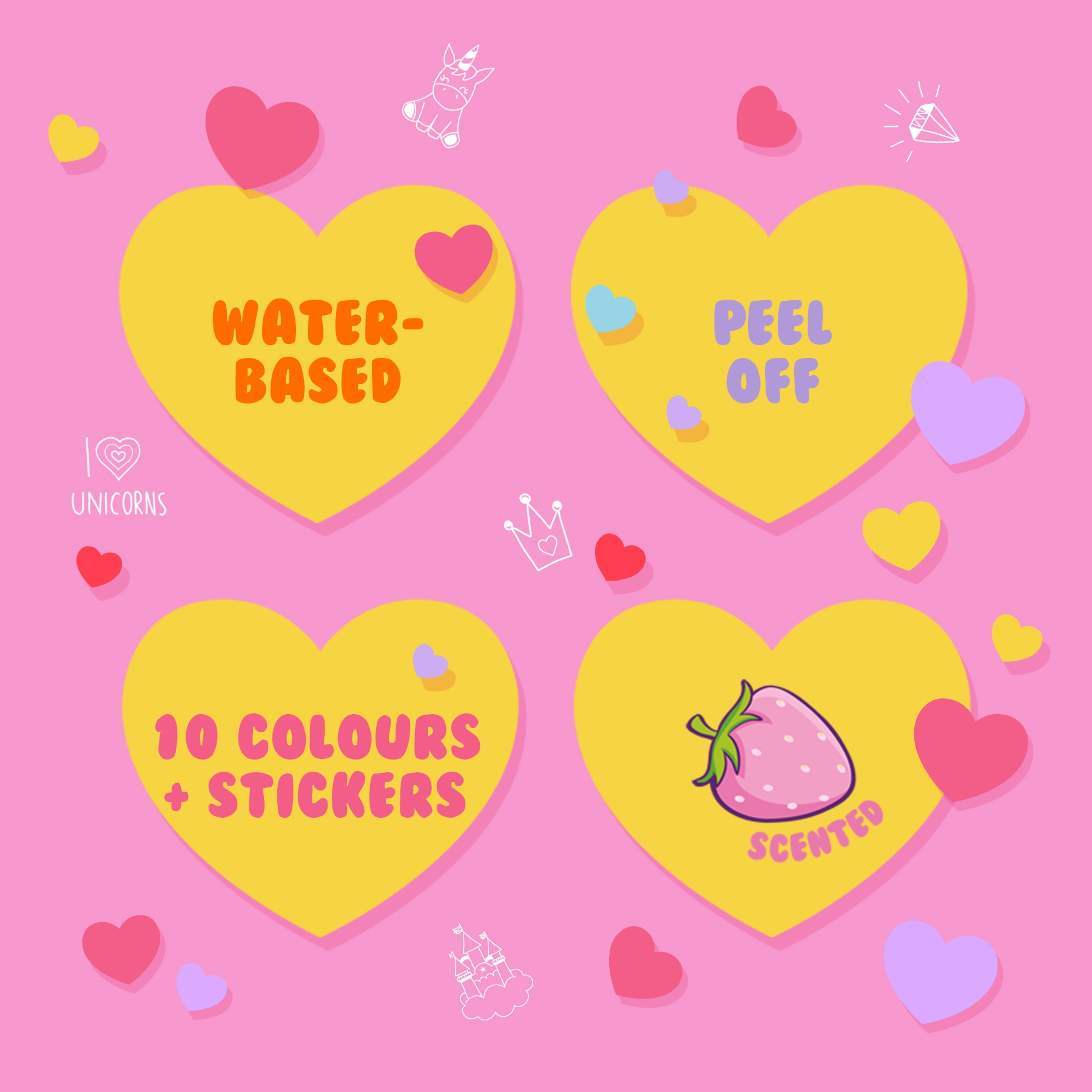 Unicorn Water Based Nail Polish Set