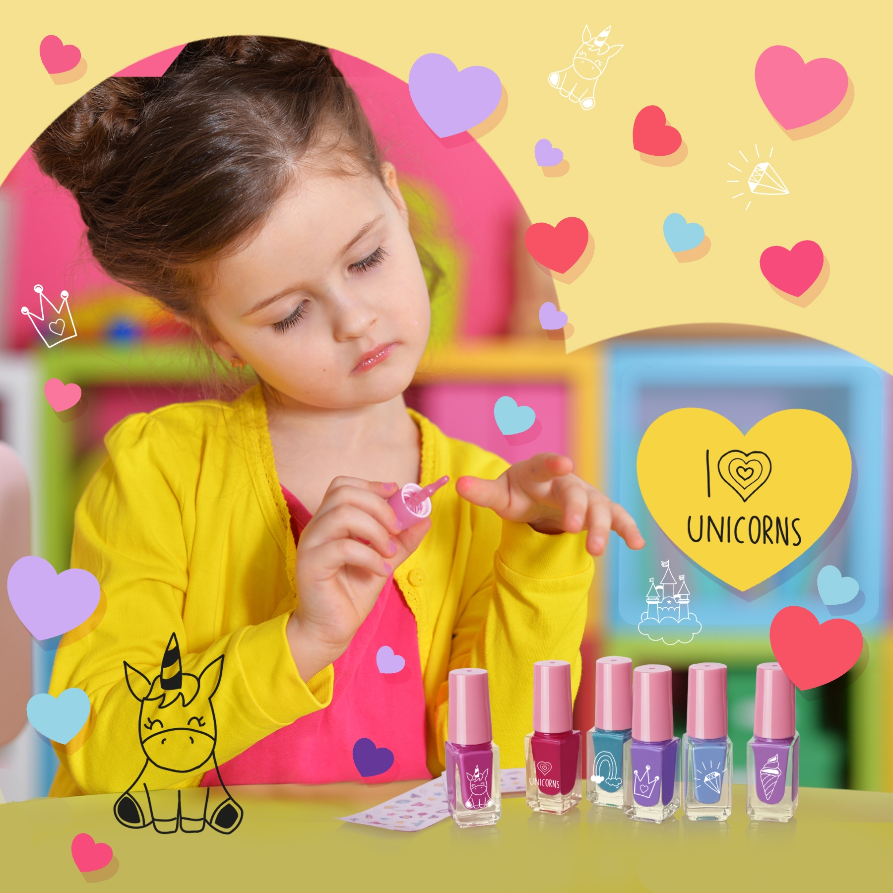 Unicorn Water Based Nail Polish Set